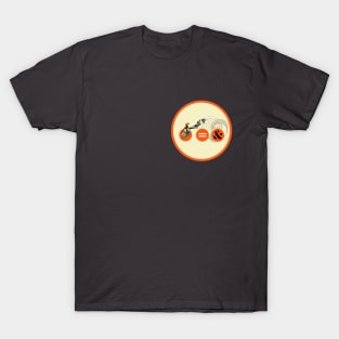 heart birds orange T-Shirt